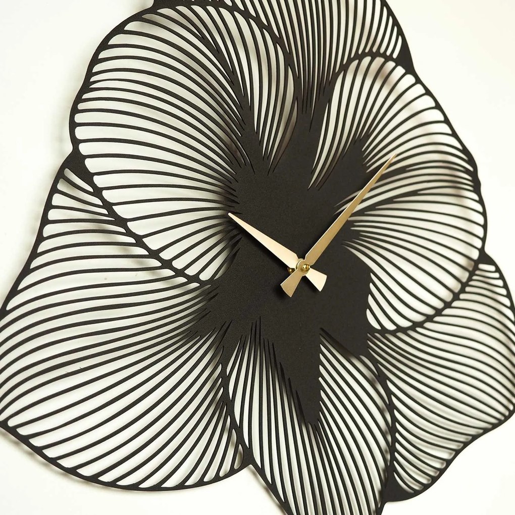 Azalea Metal Wall Clock - APS039 70 - Black