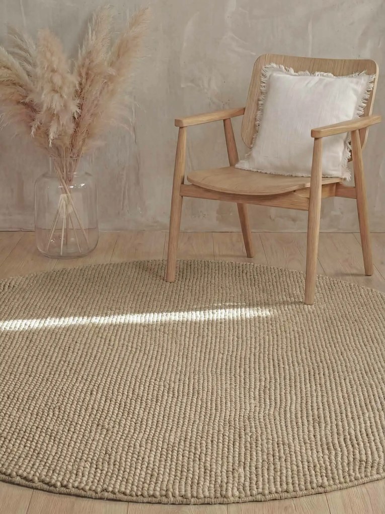 Ted Baker, Kusový koberec Ted Baker Richmond 106367 Beige kruh, 200x200, béžová, detská izba