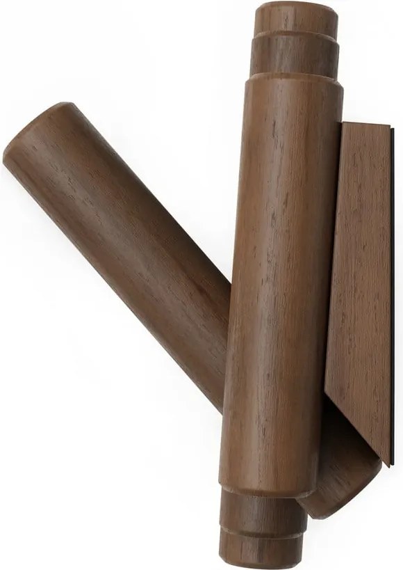 Tmavohnedý nástenný vešiak z borovicového dreva 61 cm Picket – Umbra