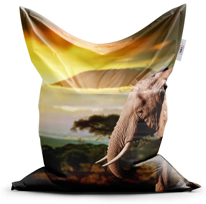 Sablio Sedací vak Slon z profilu - 150x100 cm