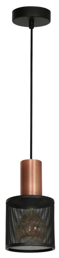 Luster na lanku ARES BLACK 1xE27/60W/230V