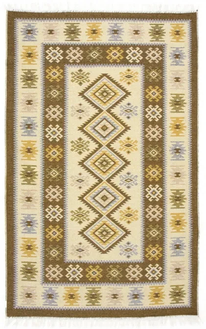 Obojstranný koberec / behúň Kilim medový 3