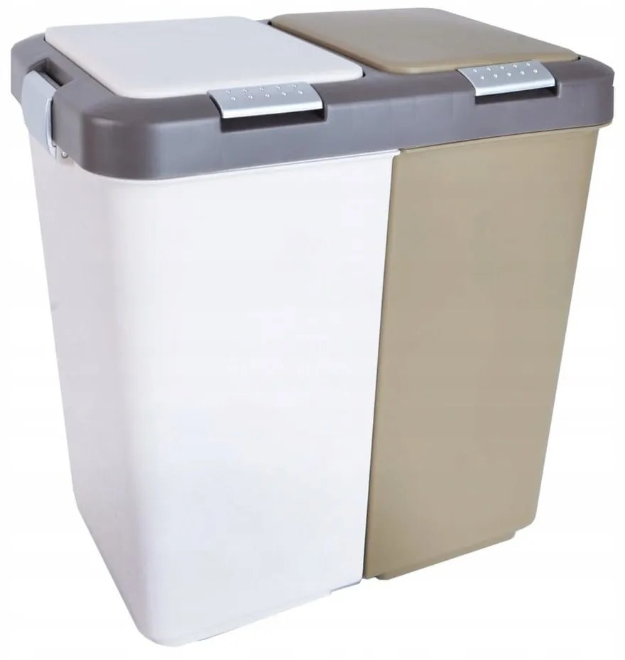Dvojitý odpadkový kôš na triedený odpad Orion Duo Dust, 40 l