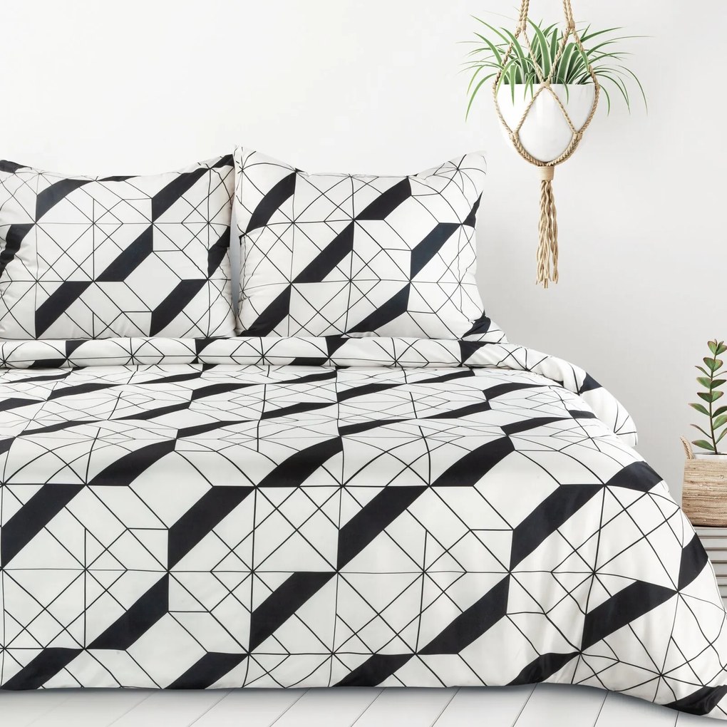 OBLIEČKY Z MIKROVLÁKNA GEO01 160X200 CM, 2 KS 70X80 CM VZOROVANÉ