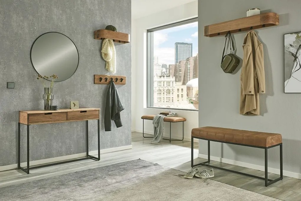 Věšiak na stenu Riviera, šírka 60 cm, masivna akácia