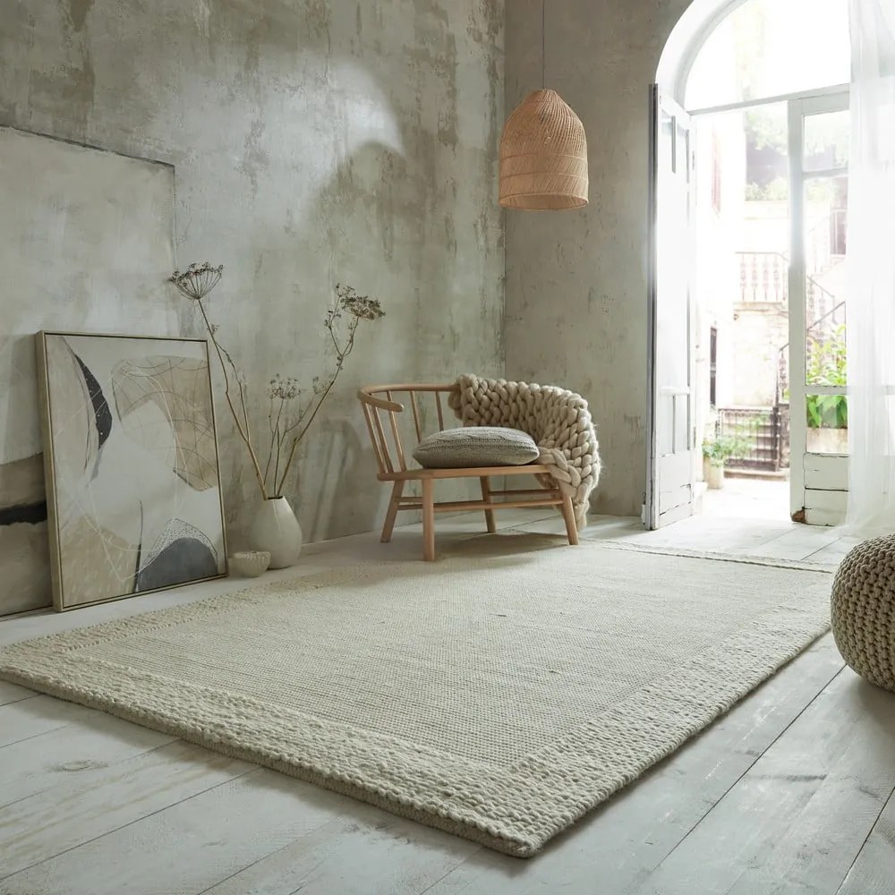 Béžový vlnený koberec 170x120 cm Rue - Flair Rugs