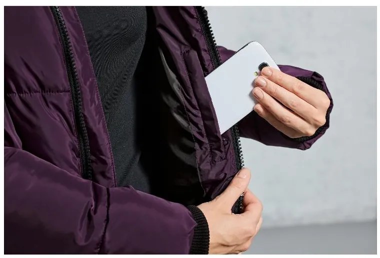 Crivit Dámsky prešívaný kabát 2 v 1 (XS (32/34), fialová) (100383578)