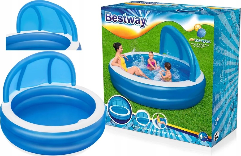 Veľký 242 cm Nafukovací Bazén Vanička Bestway 54337