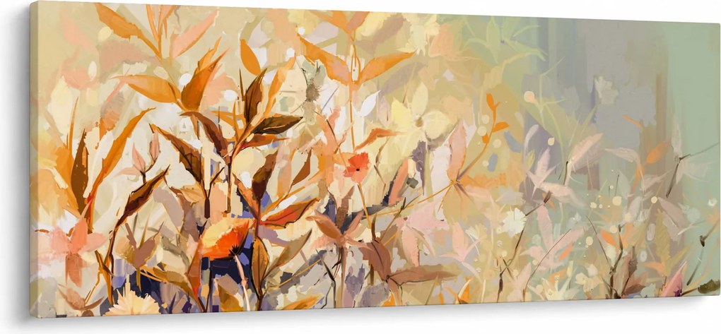 Obraz - Maľované rastliny (120x50 cm)