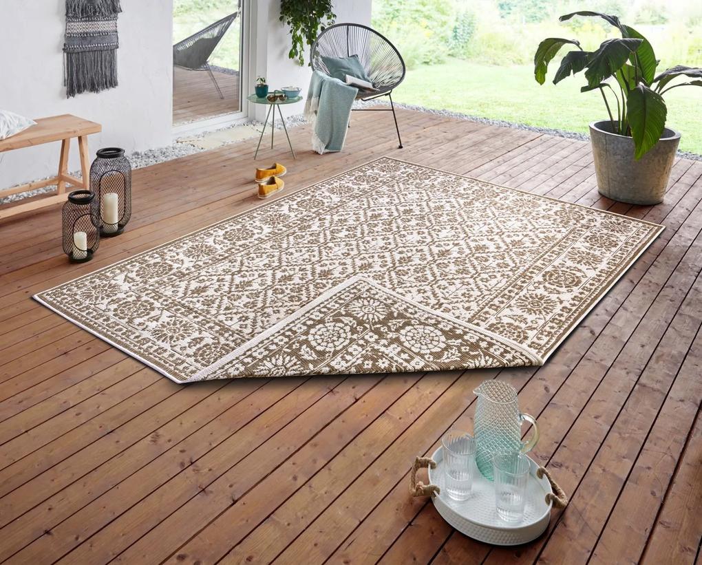 NORTHRUGS - Hanse Home koberce Kusový koberec Twin-Wendeteppiche 105432 Linen – na von aj na doma - 80x150 cm