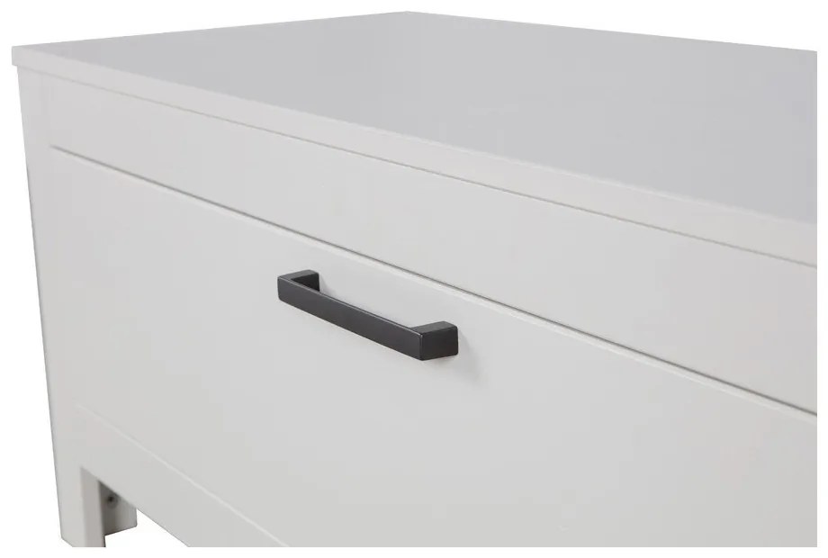 Svetlosivý TV stolík z borovicového dreva 120x45x40 cm Bonk – WOOOD