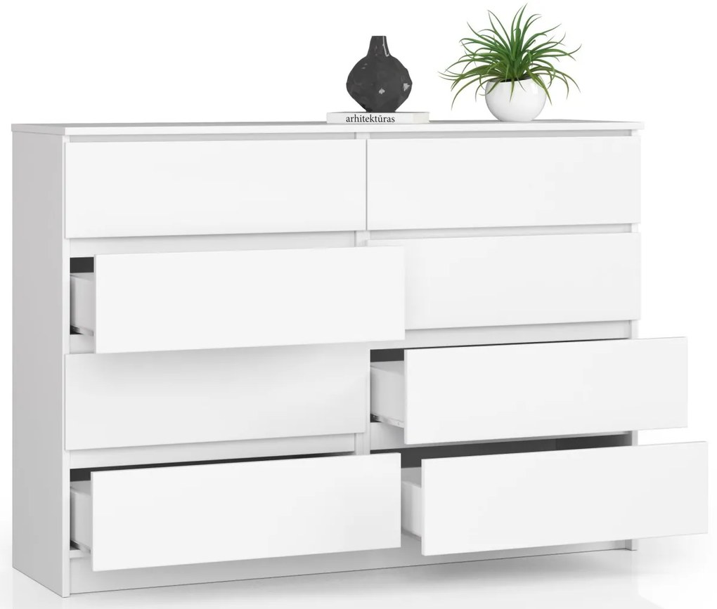 Komoda Rollo X 138,4 cm biela matná