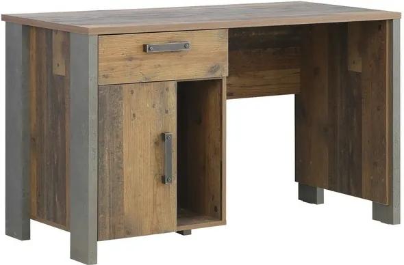 Sconto Písací stôl CLIF staré drevo/betón