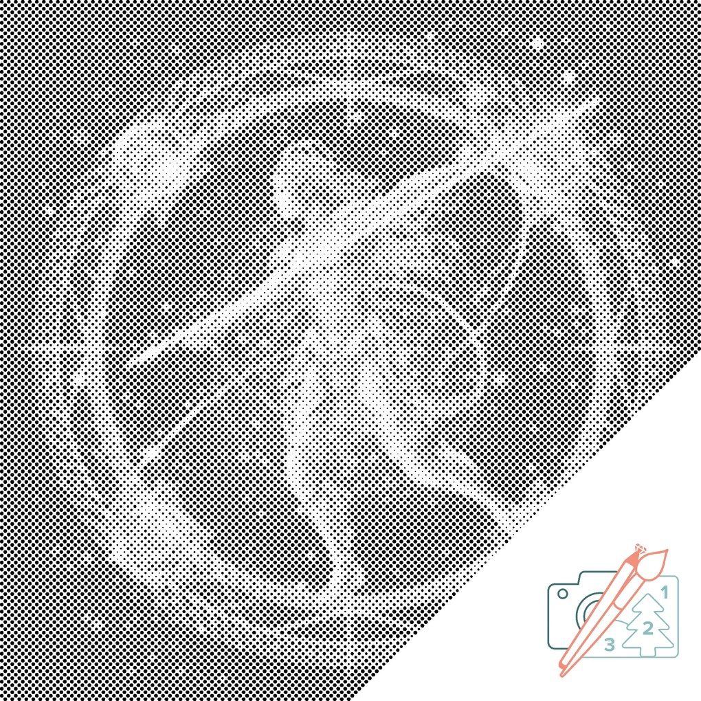 Gario Bodkovanie Strelec/Sagittariusa Rozmery: 50 x 50 cm, Rámovanie: S vnútorným rámom, Farba bodiek: Čierna
