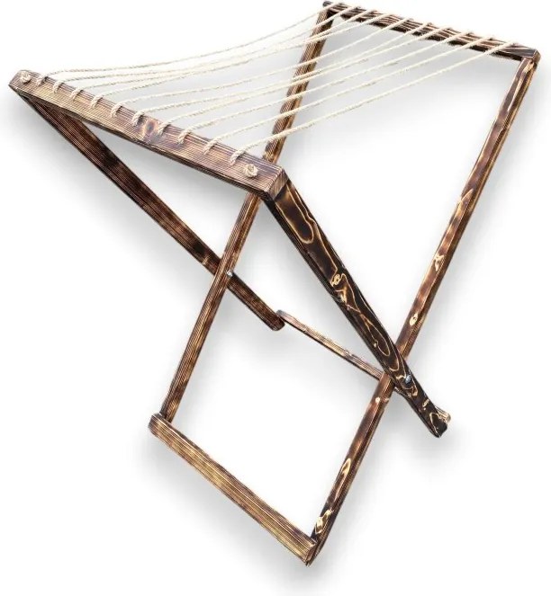 Malý drevený sušiak na bielizeň - tmavý, rozkladací, praktický sušiak na prádlo - štýlova domácnosť, dizajnový sušiak