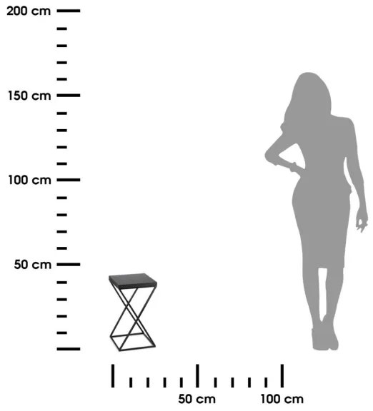 Stojan na kvety LOFT 40x24 cm čierna