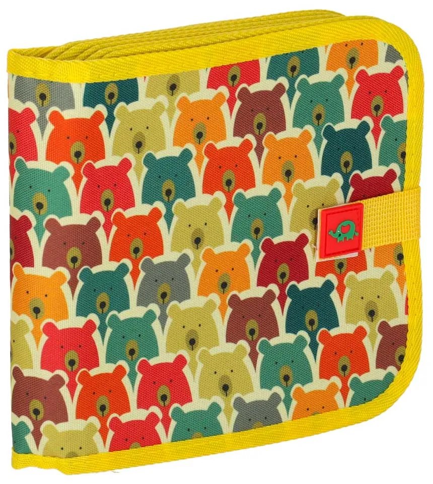 KIK Prenosný kriedový skicár Medvedík – vodotesný, umývateľné kriedové fixky, 14 strán