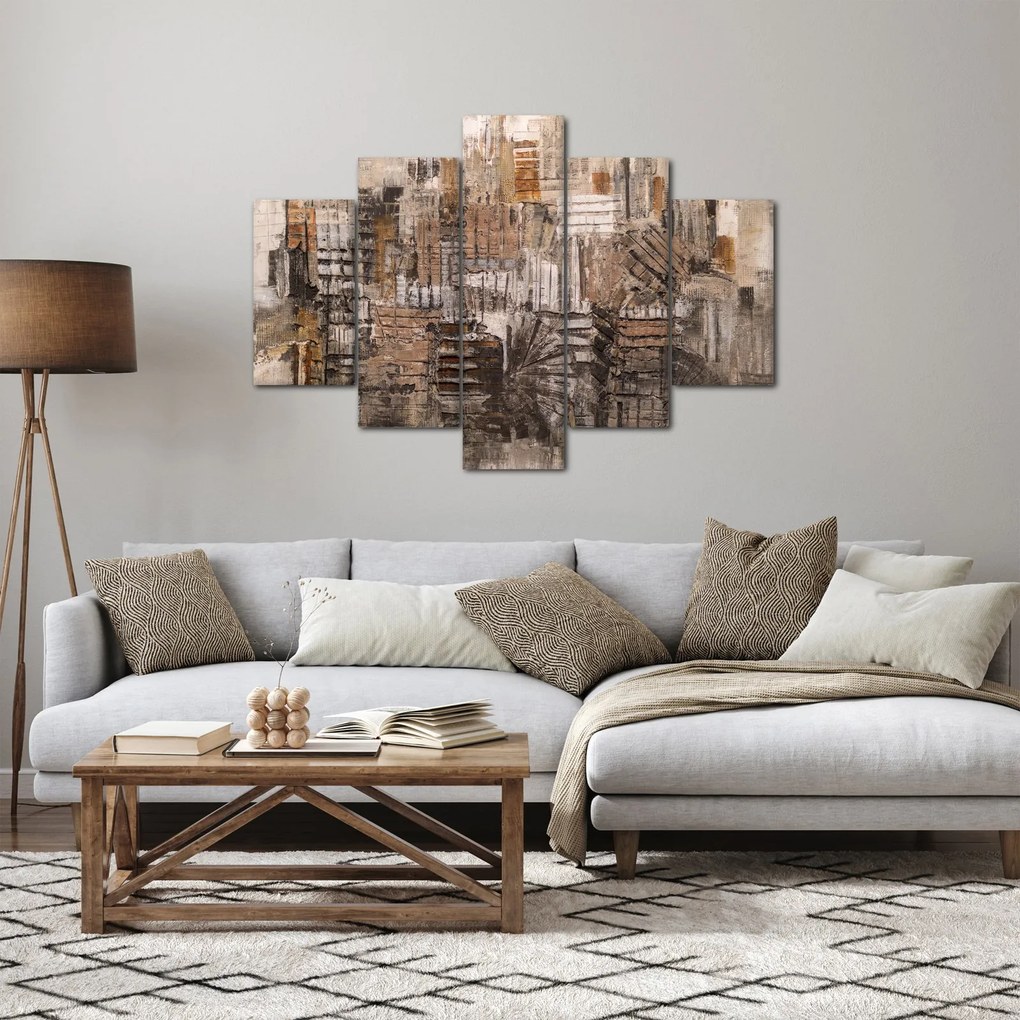 Obraz - Abstrakcia v hnedých tónoch (150x105 cm)