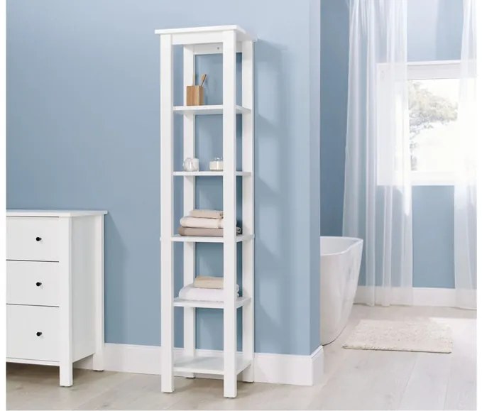 Livarno home Regál s 5 priehradkami Stockholm, biela farba (100346128)