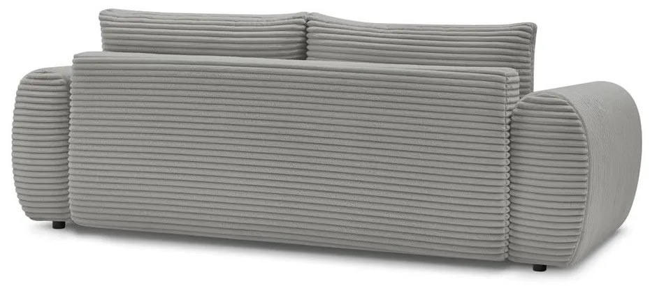 Tmavosivá menčestrová rozkladacia pohovka 257 cm Lucien – Bobochic Paris