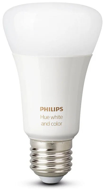 PHILIPS HUE Múdra LED stmievateľná žiarovka HUE s funkciou RGB, E27, A60, 6,5 W, 800lm, teplá biela-studená biel