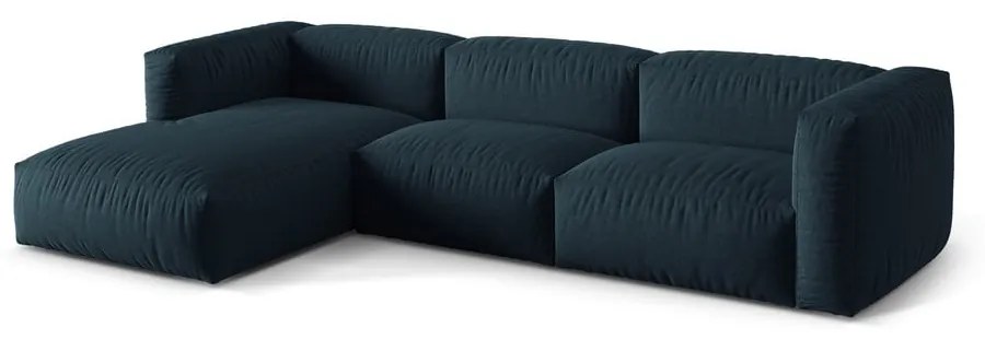 Tmavomodrá modulárna rohová pohovka (ľavý roh) Martina – Micadoni Home
