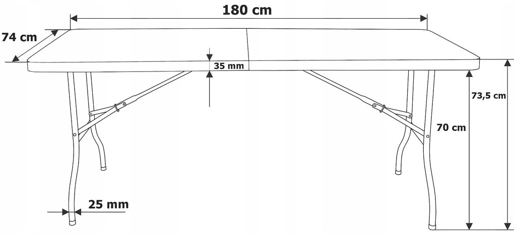 Sada cateringového nábytku FETA bílá/černá