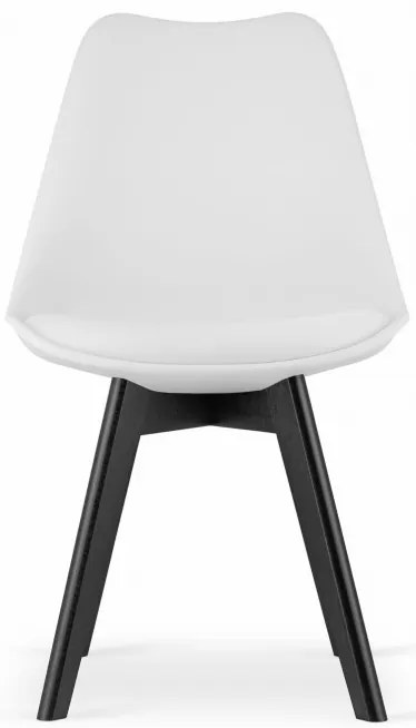 Set štyroch jedálenských stoličiek MARK biely - čierne nohy (4 ks)