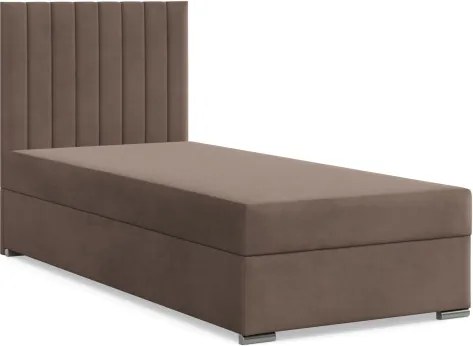 Čalúnená posteľ AGEN Velvet 90×200 cm hnedá