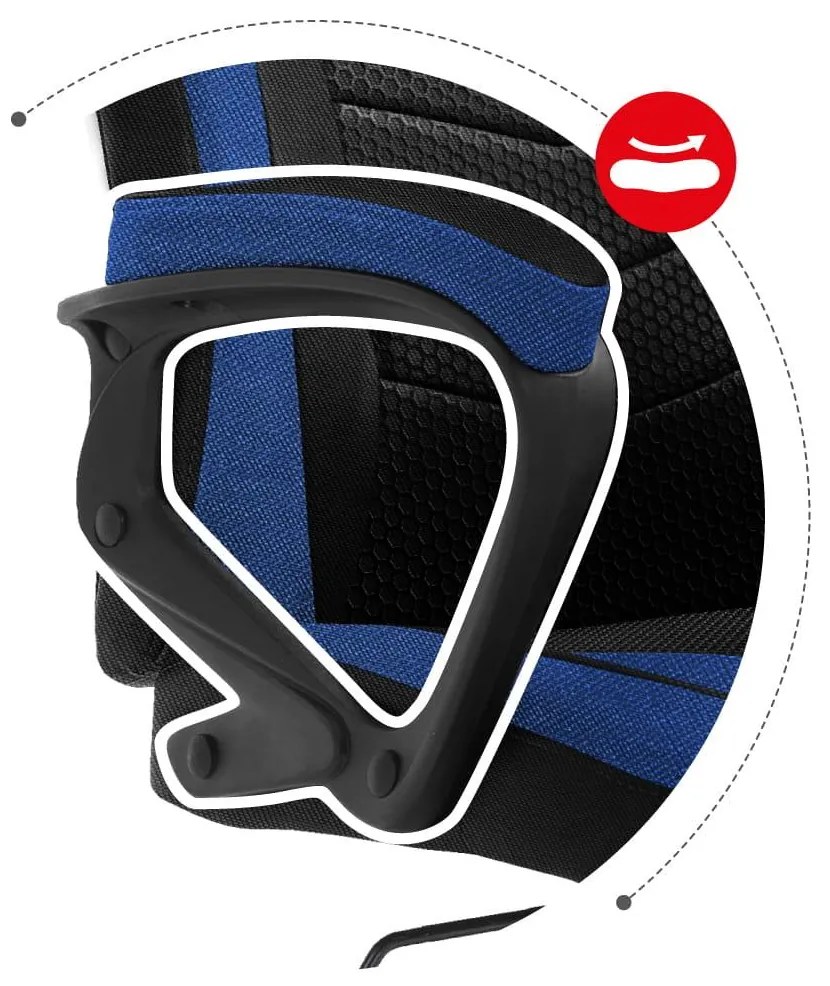 Herná stolička Fusion 2.5 (čierna + modrá). Akcia -19%. Vlastná spoľahlivá doprava až k Vám domov. 1087463