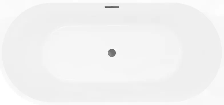 Mexen Silo, rohová voľne stojaca ryhovaná vaňa, pravá, 150 x 75 cm, biela-šedá, brúsený grafit prepad, 52891507562P-66