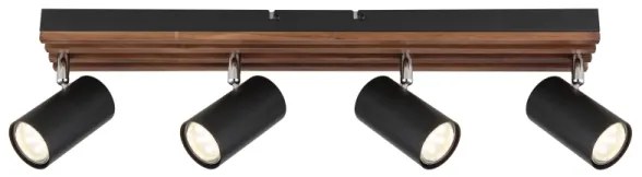 Globo 57909-4 - Bodové svietidlo KAYDEN 4xGU10/25W/230V čierna