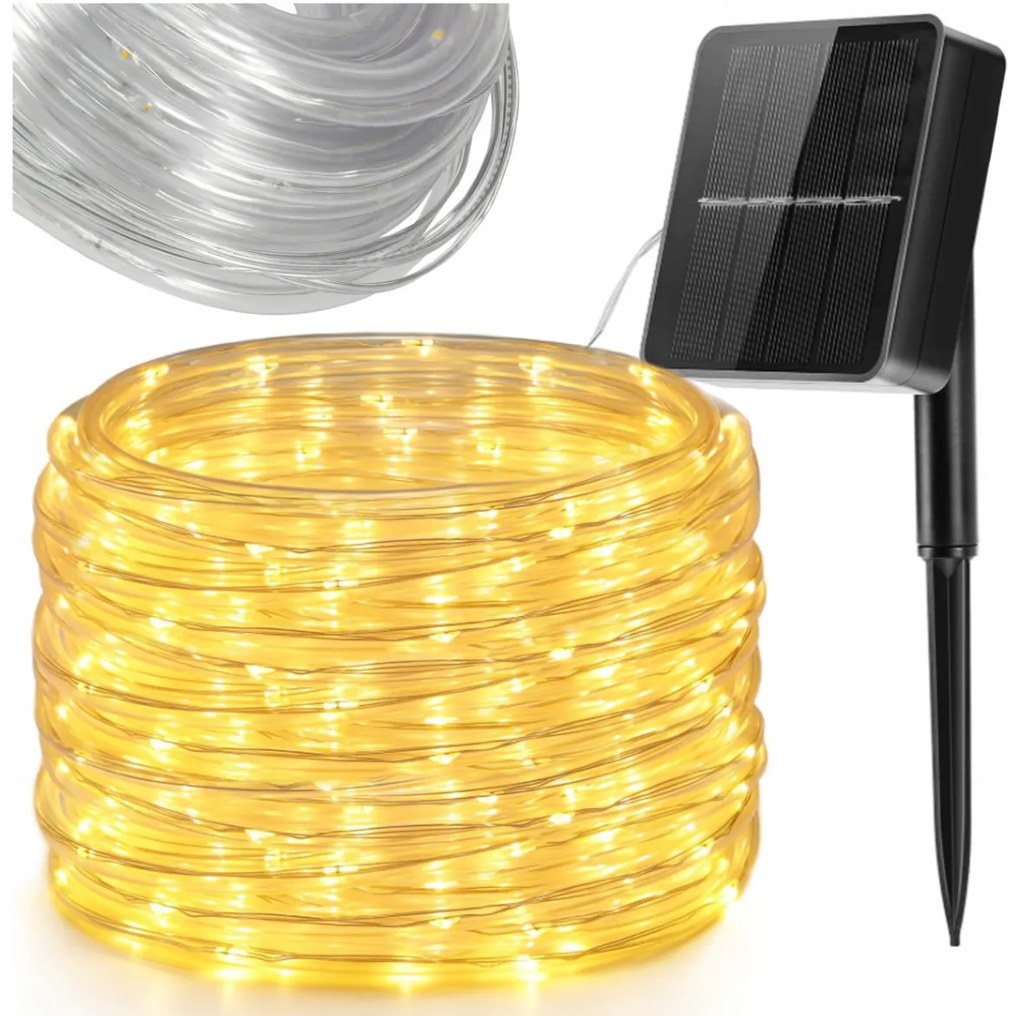 BERGE Solárne girlanda svetelná reťaz záhradné svetlá 100LED 10m drôty
