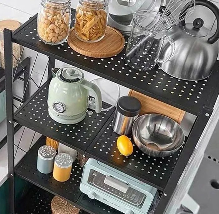 Skladací regál AZIONE 72x163 cm čierny