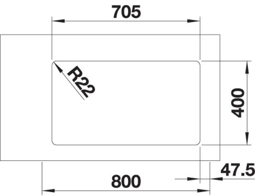 BAZÁR BLANCO Andano 340/340-U drez nerezový hodvábny lesk bez tiahla 522983 ROZBALENÉ!!