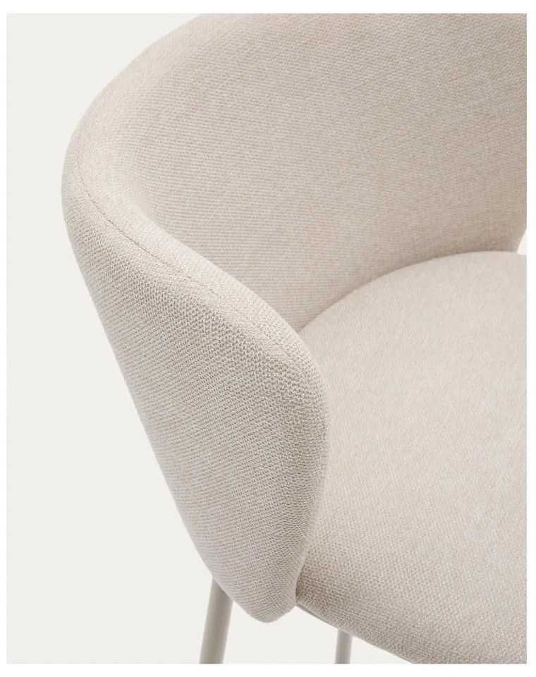 Béžová barová stolička (výška sedadla 75 cm) Ciselia – Kave Home