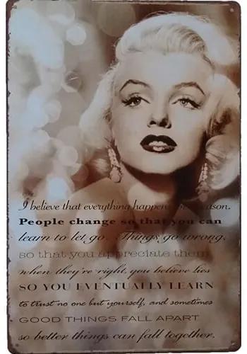 Ceduľa Marilyn 30cm x 20cm Plechová tabuľa