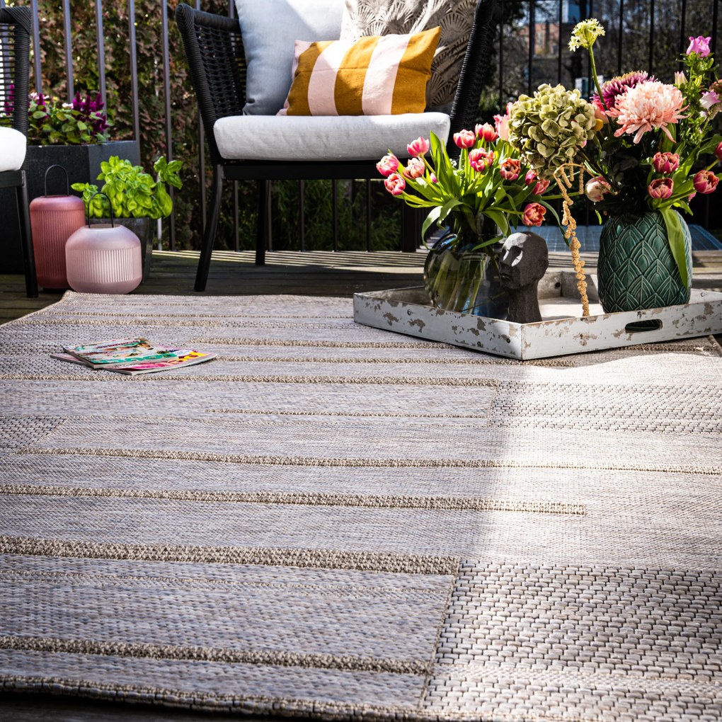 Kusový koberec My Oslo 706 Taupe - na von aj na doma, 80x150, hnedá, chodba / predsieň, Obsession