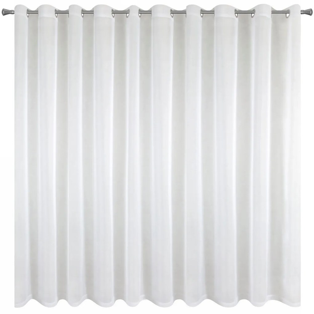 ZÁCLONA NA KRÚŽKOCH LUCY 300X160 CM BIELA