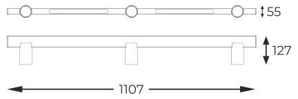 Zuma Line S230757205 - LED Bodové svietidlo MANNARI 3xGU10/5W/230V + 2xLED/8W