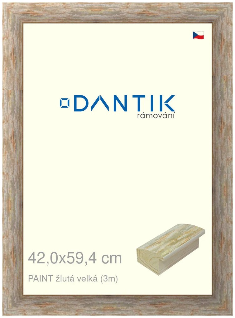 DANTIK rám na obraz 42x59,4 | PAINT žlutá velká (Plexi Čiré)