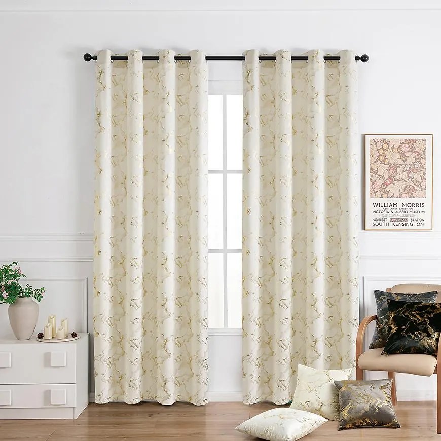 Záves na krúžkoch KLOE VET427/2/210GSM 140x250 cm  krémový