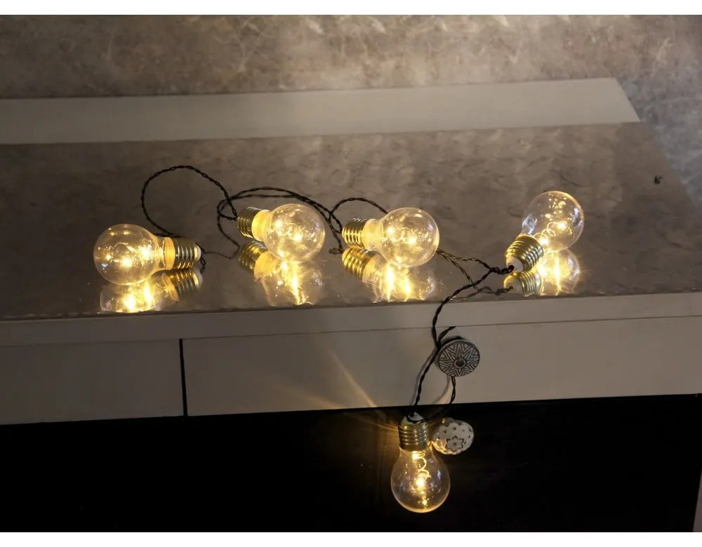 Biela svetelná LED reťaz Star Trading Bulbs In Love, dĺžka 1 m