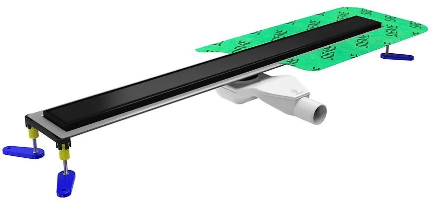 Odtokový žľab Sieme Torsion 700 čierna mat