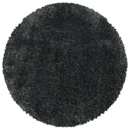 Koberec Fluffy Super Soft sivý kruh