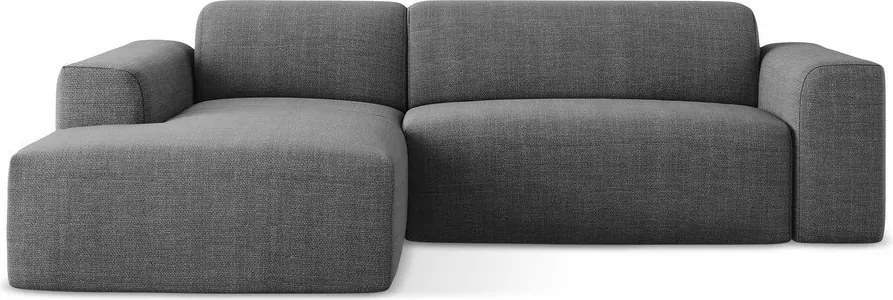 Sivá rohová pohovka (ľavý roh/s leňoškou) Keli – Makamii