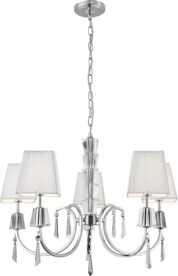 Searchlight 6885-5CC - Luster na reťazi PORTICO 5xG9/33W/230V chróm