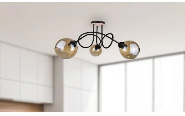 Prisadený luster VENUS WOOD 3xE27/60W/230V