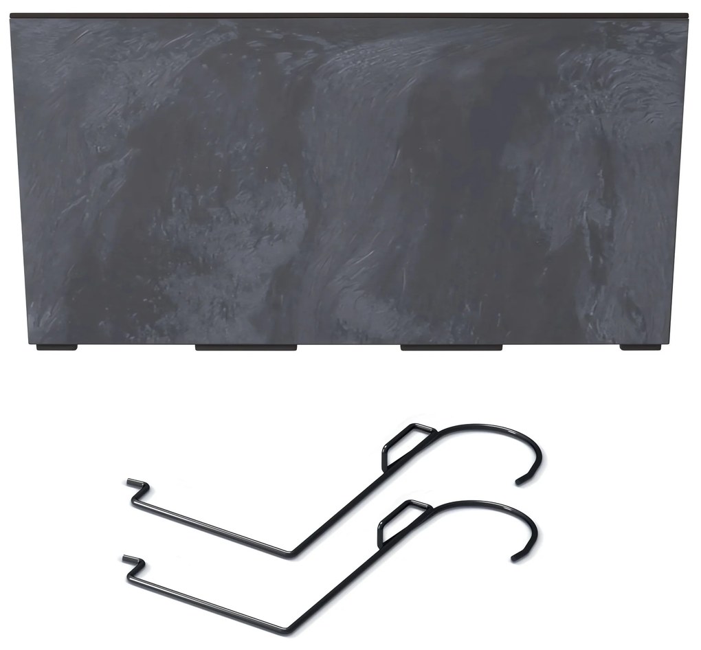 Hrantík s hákmi URBI CASE BETON EFFECT W antracit 58cm