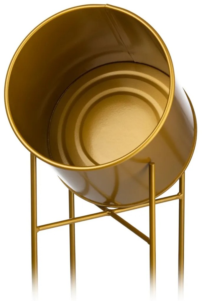 Květináč na stojanu HUGO 55 cm zlatý